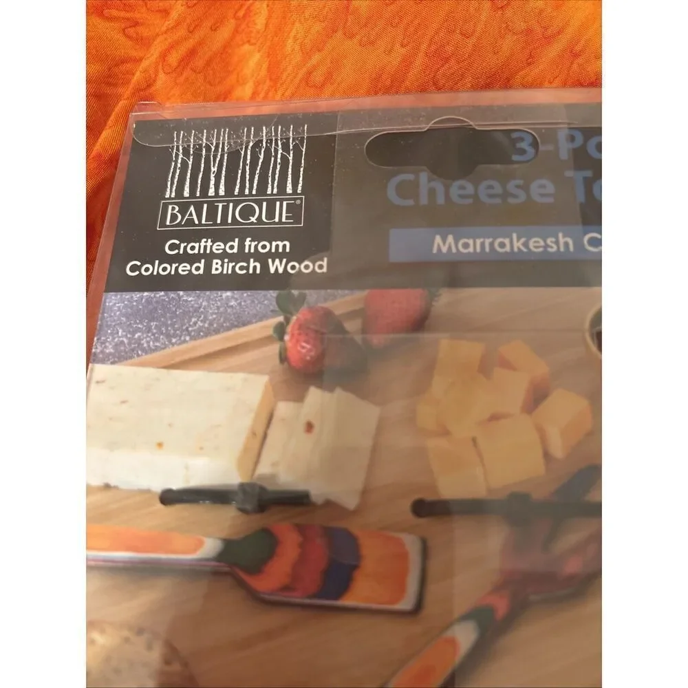 Baltique Marrakesh 3 Piece Cheese & Charcuterie Tool Set Colorful & Karma 4 Piec